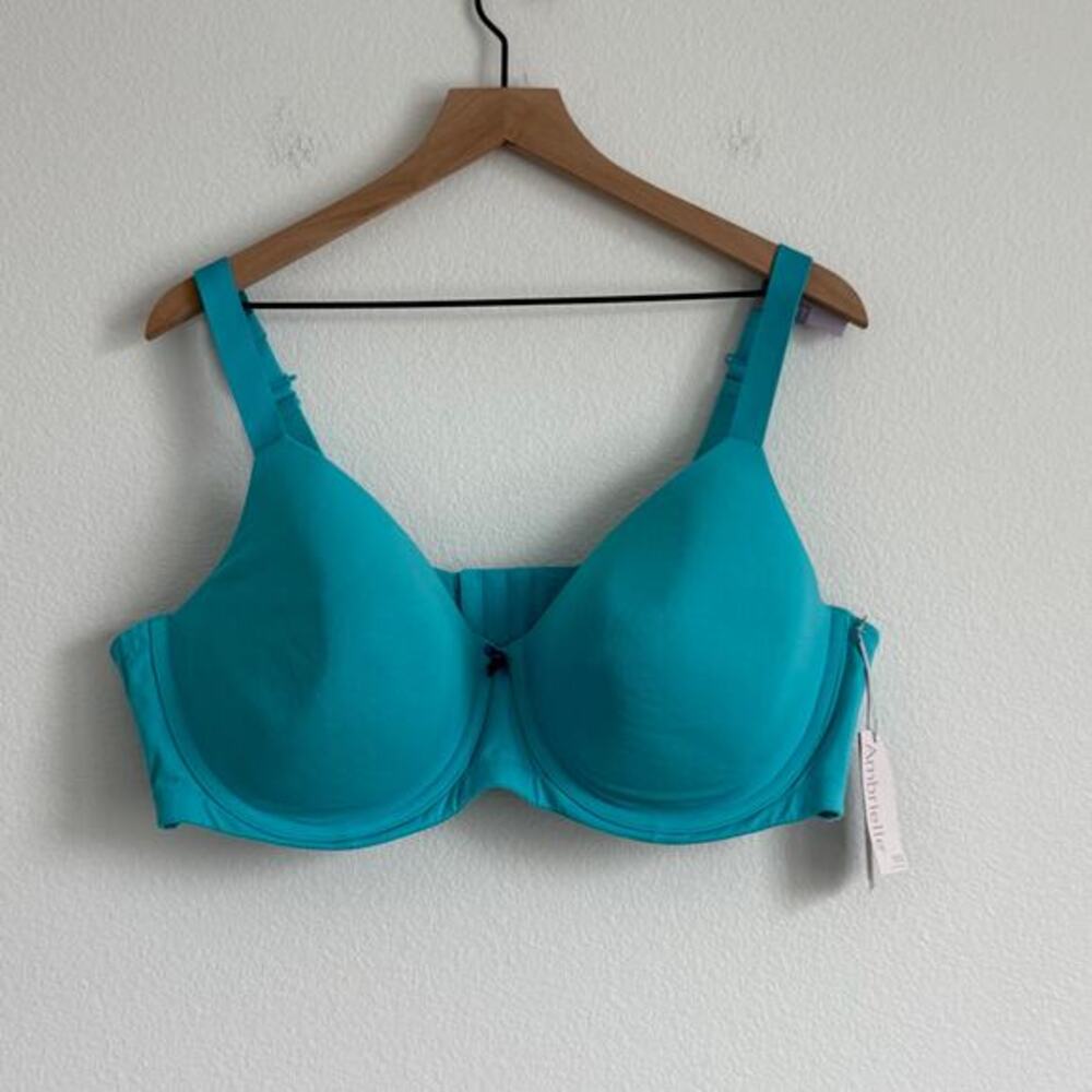 Ambrielle Bra 44DD Turquoise Infusion Organic Cotton Full Coverage Underwire NWT